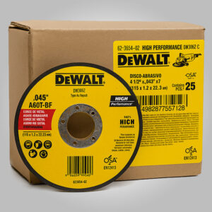 Disco Abrasivo Corte Metal Caja x 25 UNDS / 4.5" x 1.2mm DeWalt A60T-BF