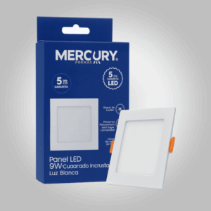 Panel LED Cuadrado Empotrable 9 W Luz Blanca