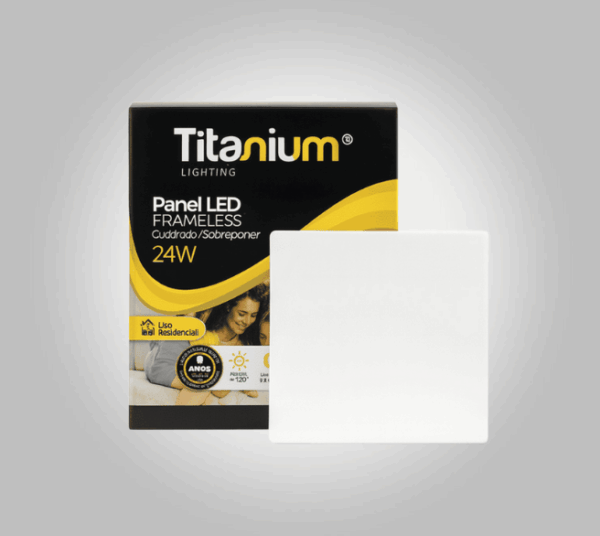 Panel LED Cuadrado “Sin Marco” 24 W Luz Blanca