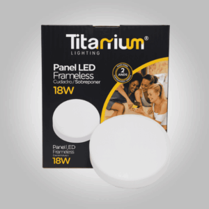 Panel LED Redondo "Sin Marco"  18 W Luz Blanca