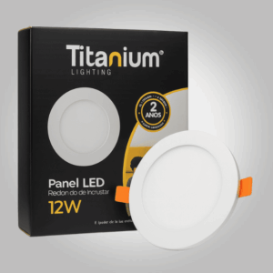Panel LED Redondo Empotrable 12 W Luz Blanca