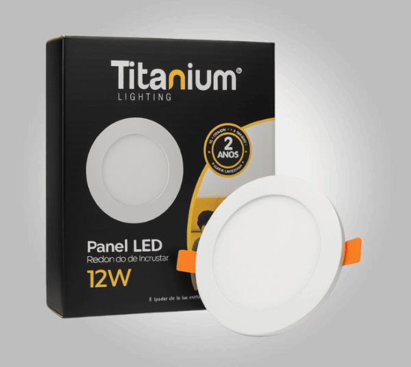 Panel LED Redondo Empotrable 12 W Luz Blanca
